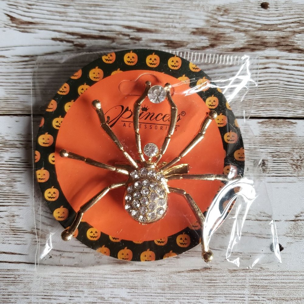💕Princess Accessories Rhinestone Spider Pin💕 - Picture 1 of 3